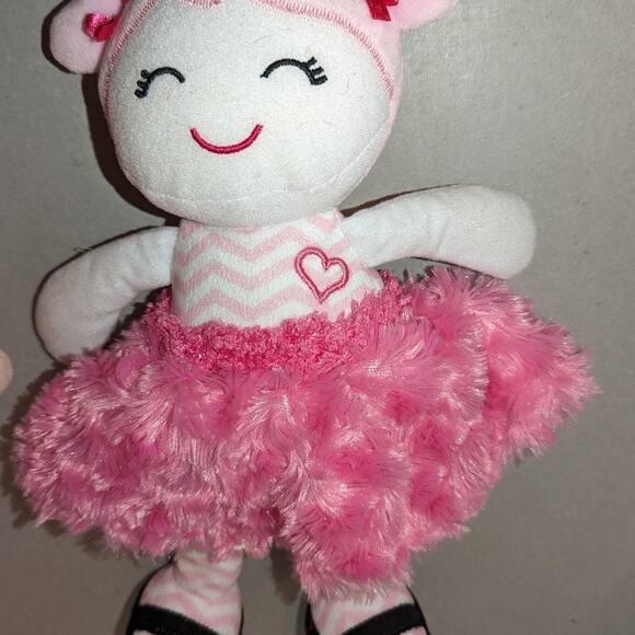 Vintage 3 Lot Plush Dolls Fisher Price Silly Sweet Musical Rattle Ballerina Pink - Picture 5 of 7